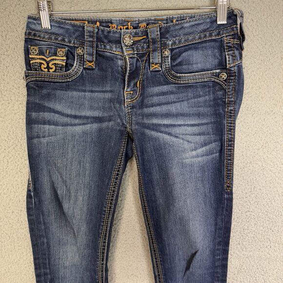 Rock Revival Jeans Womens‎ 25 Calli Skinny Embroidery Dark Wash Stretch - Picture 2 of 11